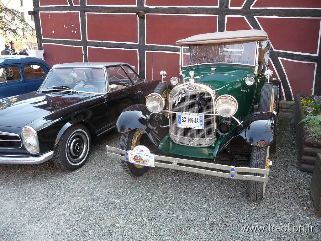 2016_Rodagec (8).JPG - 10/04/2016 - 68210 GOMMERSDORF - L'Auberge du Tisserand - Mercedes Pagode et Ford A